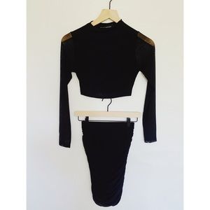 Naked Wardrobe Mesh Two Piece Set